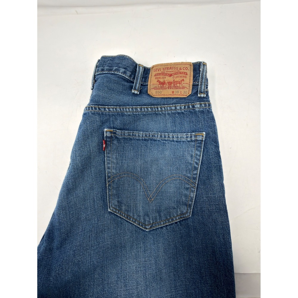 Levi's 550‎ Men's 38x30 Blue Jeans Relaxed Fit Tapered Leg Denim Made in Mexico